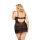 Siateczno koronkowa baby doll Laura SoftLine czarna 3XL