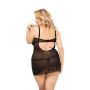 Koszulka baby doll Laura koronkowa siateczkowa SoftLine czarny XL - 3
