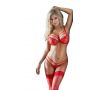 Koronkowy komplet bikini Janet czerwony M SoftLine - 3