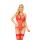 Bodystocking Lynn w kropeczki czerwony M/L