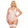 Body erotyczne koronkowe Amand SoftLine biały 3XL - 3