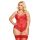Erotyczne koronkowe body Amanda czerwone 2XL SoftLine