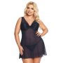 Zmysłowa koszulka babydoll Berta niebieska 3XL SoftLine - 3