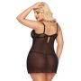 Koronkowa koszulka erotyczna Cornelia czarna 3XL SoftLine - 2
