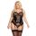 Gorset erotyczny wet look Jessica SoftLine Collection czarny 2XL