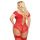 Koronkowe body Kamila z wycięciem czerwone 3XL SoftLine