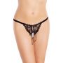 Stringi koronkowe z rozcięciem SoftLine 2250 czarne S/L - 3