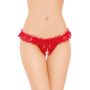 Stringi koronkowe SoftLine Collection czerwone S/L - 2