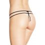 Stringi erotyczne z haftem SoftLine 2401 czarne S/L - 2