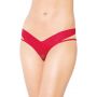 Stringi koronkowe SoftLine 2438 czerwone M/L - 2