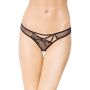 Figi koronkowe tiulowe SoftLine 2441 czarne S/M - 2