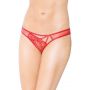 Figi erotyczne koronkowe tiulowe SoftLine 2441 czerwone M/L - 2