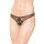 Stringi koronkowe z cyrkoniami SoftLine czarne S/M