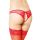 Stringi koronkowe z cyrkoniami SoftLine 2442 czerwone M/L