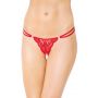 Koronkowe stringi z zapięciami SoftLine czerwone S/L - 3