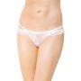 Stringi erotyczne z kokardą SoftLine 2447 białe M/L - 2