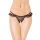 Koronkowe stringi open crotch SoftLine czarny S/M