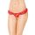 Stringi koronkowe open crotch SoftLine 2452 czerwone S/M