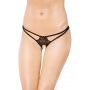 Stringi koronkowe z paseczkami SoftLine 2454 czarne S/L - 3
