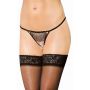 Stringi koronkowe z frędzelkami SoftLine 2458 czarne S/L - 3