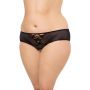 Stringi siateczkowe koronkowe SoftLine 2466 czarne 2XL - 2