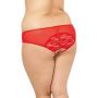 Stringi siateczkowe koronkowe SoftLine 2466 czerwone 3XL - 3