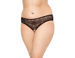 String koronkowy Plus Size SoftLine Collection czarny XL