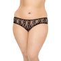 Stringi koronkowe z wycięciem serca SoftLine 2472 czarne XL - 2