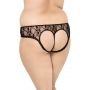 Stringi koronkowe z wycięciem serca SoftLine 2472 czarne XL - 3