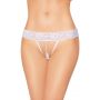 Stringi koronkowe SoftLine Collection 2482 białe S/M - 2