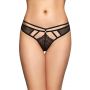 Stringi transparentne siateczkowe koronkowe SoftLine Collection czarne M/L - 3