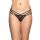 Stringi koronkowe SoftLine z diamencikami czarne M/L