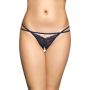 Stringi koronkowe SoftLine Collection 2496 niebieskie S/M - 2