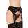 Pas do pończoch koronkowy z stringami SoftLine 3305 czarny 3XL