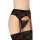 Koronkowy pas do pończoch z stringami SoftLine 3305 czarny 2XL