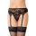 Koronkowy pas do pończoch SoftLine 3310 czarny M/L