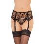 Koronkowy pas do pończoch SoftLine 3311 czarny S/M - 3