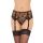 Koronkowy pas do pończoch SoftLine 3311 czarny S/M