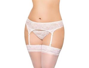 Pas do pończoch SoftLine Collection 3316 biały plus size 2XL