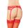 Koronkowy pas do pończoch Softline 3317 czerwony S/M