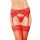 Koronkowy pas do pończoch z stringami Softline 3317 czerwony M/L