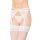 Koronkowy pas do pończoch ze stringami Softline 3318 biały S/M