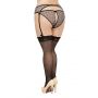 Pas do pończoch koronkowy SoftLine Collection panterkowy 2XL - 3