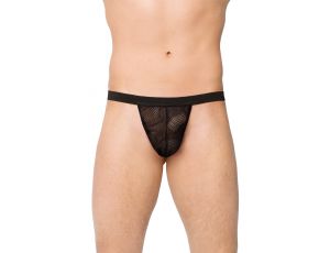 Stringi męskie kabaretkowe SoftLine 4402 czarne S/L