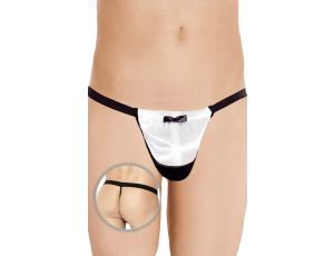 Stringi z muszką SoftLine 4417 białe S/L