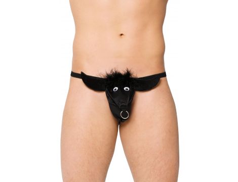 Stringi z byczkiem SoftLine 4437 czarne S/L - 2