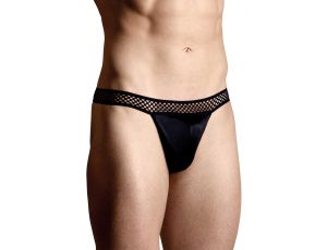 Eleganckie cieniutkie stringi męskie SoftLine 4486 czarne XL