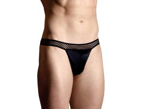 Eleganckie cieniutkie stringi męskie SoftLine 4486 czarne XL