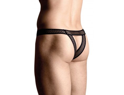 Eleganckie cieniutkie stringi męskie SoftLine 4486 czarne XL - 2