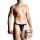 Męskie stringi z siatką SoftLine Collection czarne XL